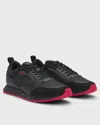 Hugo Boss Icelin Runn Mens Mixed-material Trainers With Branded Accents Nos Uk8 Eu42