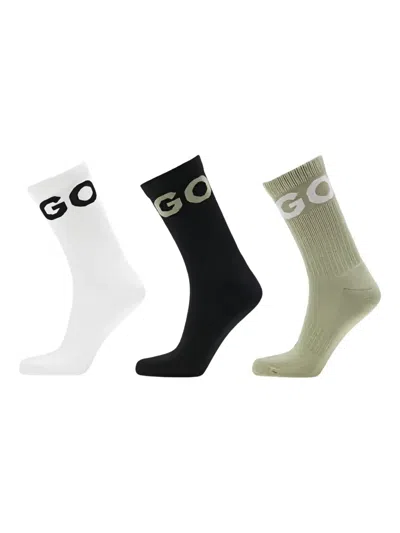 Hugo Boss Iconic Cc Socks (pack Of 3) In Green