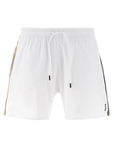Hugo Boss Iconic Swimsuit In White