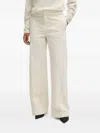 Hugo Boss Off-white Regular-fit Trousers