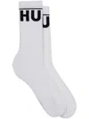 Hugo Boss 2 Pack Qs Rib Iconic Mens Combed Cotton Socks Nos In White