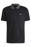 Hugo Boss Interlock-cotton Regular-fit Polo Shirt With Logo Detail In Dark Blue