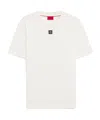 Hugo Boss Interlock-cotton Regular-fit T-shirt With Stacked Logo In White