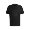 Hugo Boss Tee Mens Interlock-cotton T-shirt With Circle Artwork In Black