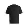 Hugo Boss Relaxed-fit T-shirt In Cotton With Stacked Logo In Black
