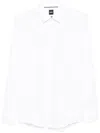Hugo Boss Interlock-weave Shirt In White