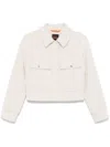 Hugo Boss Interwoven-design Jacket In Neutrals