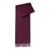 Hugo Boss Italian-cashmere Scarf With Fringing And Embroidered Logo