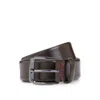 Hugo Boss Italian-leather Belt With Branded Buckle In Brown