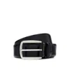 HUGO BOSS ITALIAN-LEATHER BELT WITH CONTRAST STITCHING