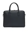 Hugo Boss Italian-leather Document Case With Signature Trims In Black