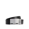 Hugo Boss Italian-leather Reversible Belt With Branded Keeper In Black