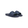 Hugo Boss Italian-made Slides With Contrast-logo Strap In Blue