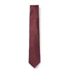 Hugo Boss Italian Silk Chevron Tie In Purple