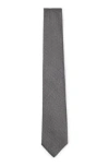 Hugo Boss Italian-silk Tie With Jacquard Pattern In Black