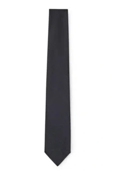 Hugo Boss 7.5cm Black Silk Jacquard Formal Tie