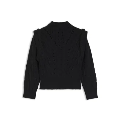 HUGO BOSS ITALIAN-YARN SWEATER WITH STRUCTURED KNIT