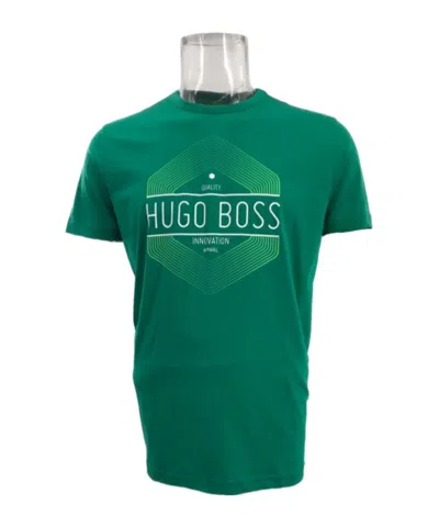 Hugo Boss Item O-neck Short-sleeved T-shirt In Green