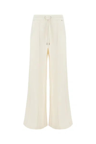Hugo Boss Ivory Stretch Polyester Blend Joggers In White