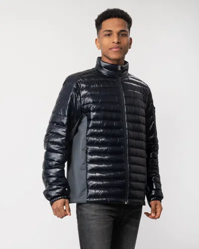 Hugo Boss J Techno Mens Lightweight Water-repellent Jacket With Down Filling In Blue
