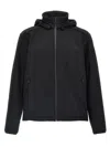 Hugo Boss Windproof Removable-hood Jacket In Black
