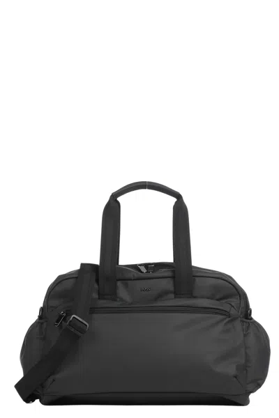 Hugo Boss Jace Logo-plaque Holdall Bag In Black