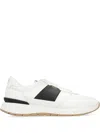 Hugo Boss Leather Low-top Sneakers Contrast Panel In White