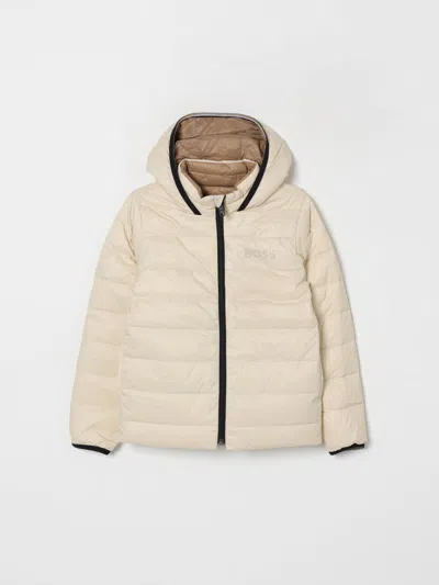 Hugo Boss Jacket Boss Kids Color Sand In Blue