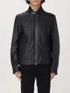 Hugo Boss Boss Leather Jacket In Schwarz