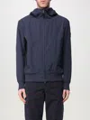 Hugo Boss Regular-fit Hooded Jacket In Air-mesh Stretch Fabric In Blue