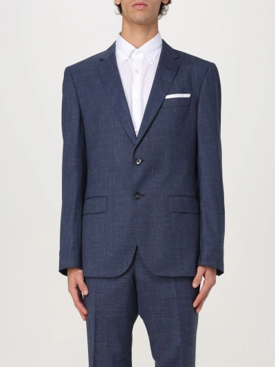 Hugo Boss Jacket Boss Men Color Blue In Blau