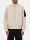 Hugo Boss Men Off White Zip-up Jacket, M Luxury Jackets For Men Darveys In White