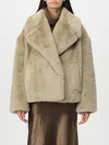 Hugo Boss Boss Curmeta Faux Fur Jacket In Natural