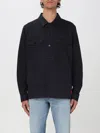 Hugo Boss Relaxed-fit Cotton Shirt With Oversized Chest Pocket In Black