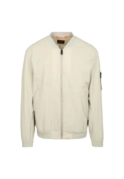 Hugo Boss Jacket Man Boss 50537058 Light Beige In Neutral