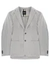 Hugo Boss Tailored Jacket Notch Lapel Front Pockets In Gray