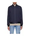 Hugo Boss Jacket With A Stand-neck Zipper In Black
