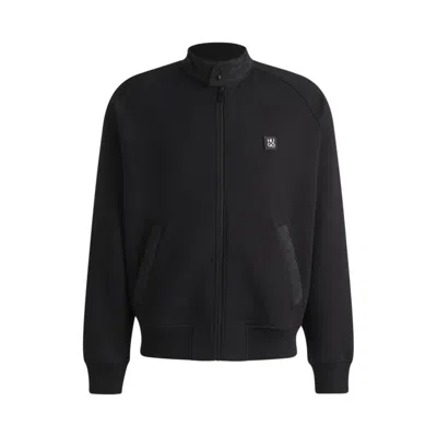 Hugo Boss Jacket With Contrast Trims In Black