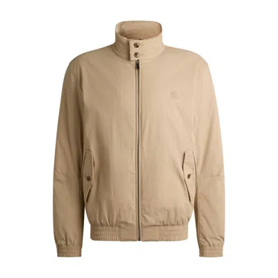 Hugo Boss Jacket With Double B Monogram In Beige