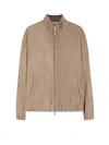 Hugo Boss Blazer Jacket Elasticated Cuffs Hem Pockets In Neutral