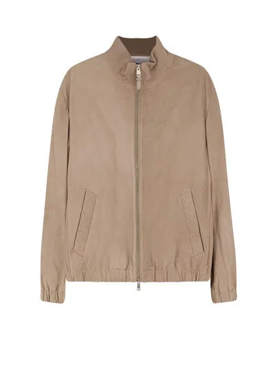 Hugo Boss Blazer Jacket Elasticated Cuffs Hem Pockets In Neutral