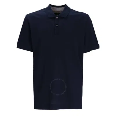 Hugo Boss Jacquard Bubble Cotton-silk Polo Shirt In Blue