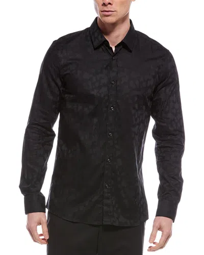 Hugo Boss Jacquard Shirt In Black