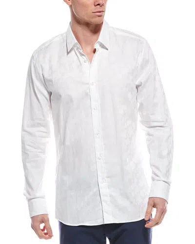 Hugo Boss Jacquard Shirt In White