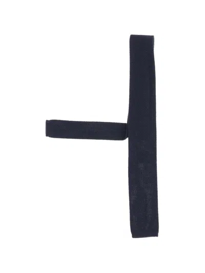 Hugo Boss Jacquard-patterned Tie In Pure Wool In Blue
