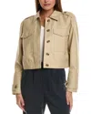 Hugo Boss Jafeli Cropped Jacket In Neutral