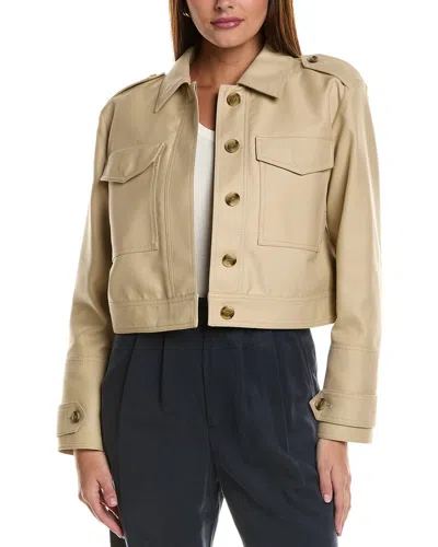 Hugo Boss Jafeli Cropped Jacket In Neutral