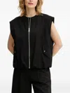 Hugo Boss Jakora Zip-up Gilet In Black