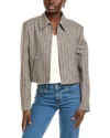 Hugo Boss Boss Jalerena Zip-up Jacket In Gray