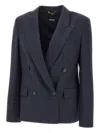 Hugo Boss Jaleto9 Double-breasted Blazer In Black
